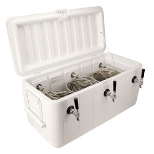 Triple Jockey Box - 100 Qt. Coil Cooler, White - 3 Day Rental