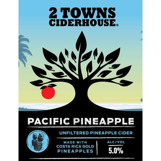 2 Towns Pacific Pineapple Hard Cider Keg 5Gal